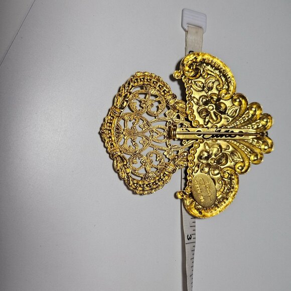 *Sale* Jane gold tone angle brooch - Picture 7 of 11